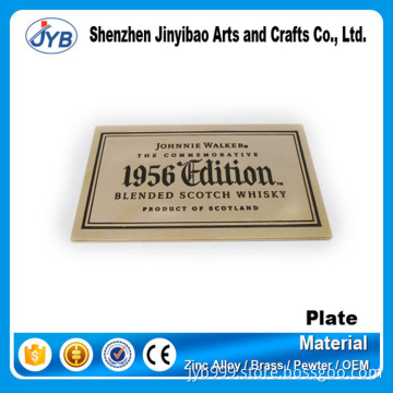 custom stainless steel high quality plaque labels manufacturer from China